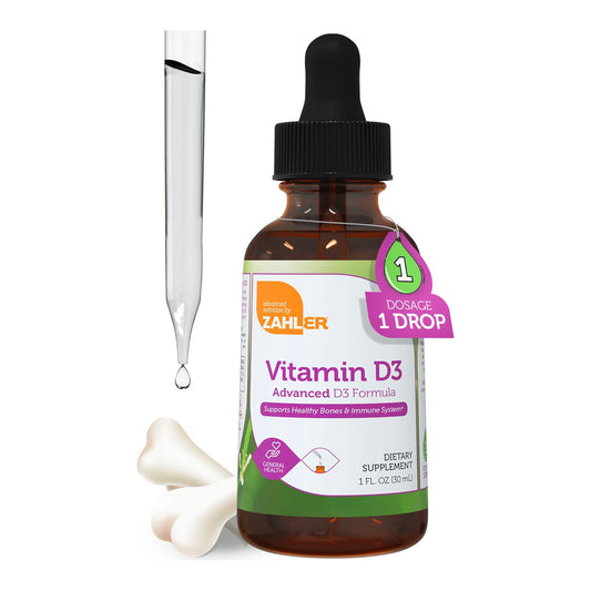 Zahler Liquid Vitamin D3 1000 IU Adult Supplement for Women & Men Vitamin D3 Drops (1 fl oz)