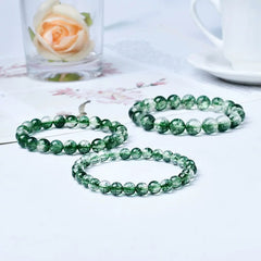 Natural Green Phantom Bracelet – Beads 6/8/10/12mm)