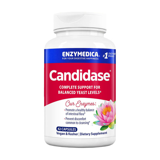 Enzymedica, Candidase, Digestive Enzymes for Gentle Cleansing Support, Gut Health & Digestion, 42 Count
