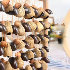 Healing Forest Nut Shell Rattle & Wind Chime – Indonesian Black Fruit, Sound Therapy Instrument