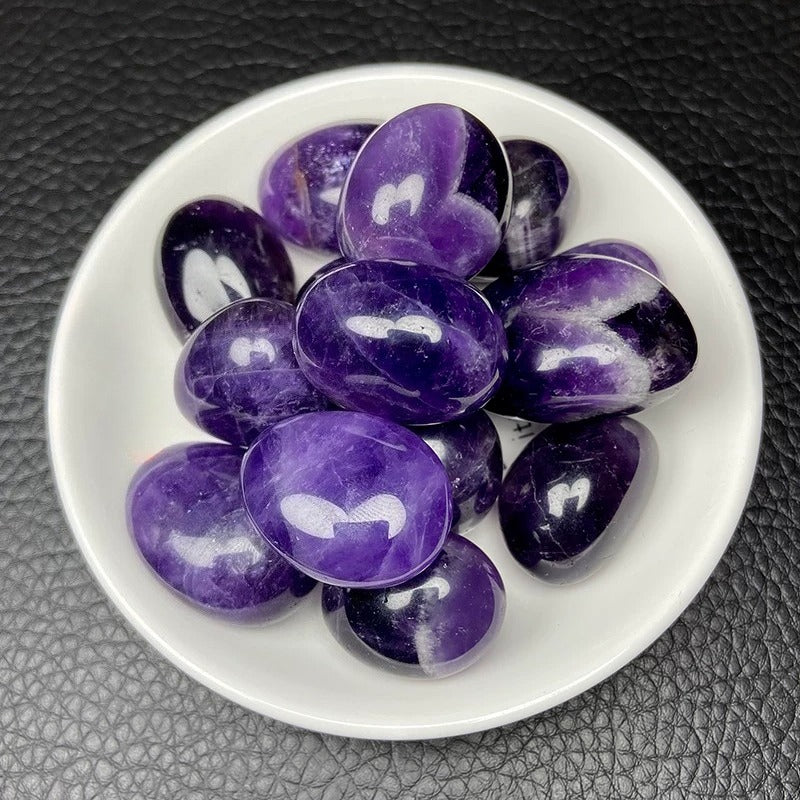 Uruguayan Amethyst Raw Crystal – Oval Purple Stone for Collection, Handheld, Pendant Making & Energy Work