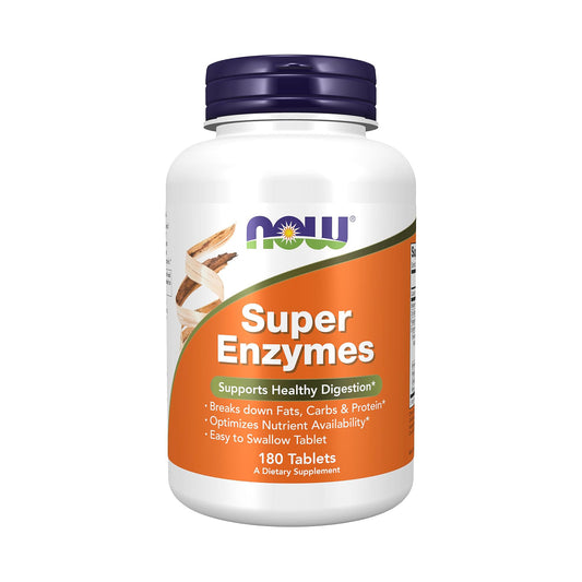NOW Foods Supplements, Super Enzymes, Formulated with Bromelain, Ox Bile, Pancreatin and Papain, 180 Tablets