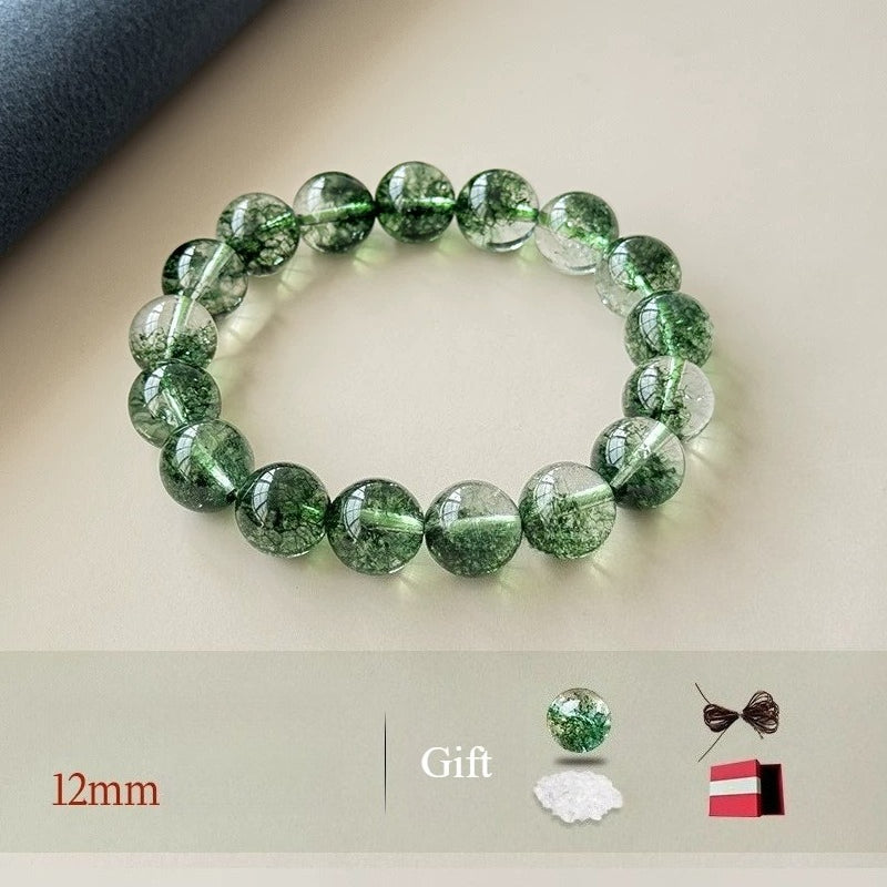 Natural Green Phantom Bracelet – Beads 6/8/10/12mm) 12MM