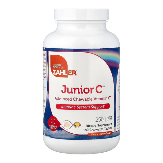 Zahler Junior C™, Advanced Chewable Vitamin C, Natural Orange, 250 mg, 180 Chewable Tablets
