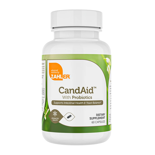 Zahler - CandAid Cleanse Digestive Health Supplement with Probiotics for Women & Men -60 Capsules