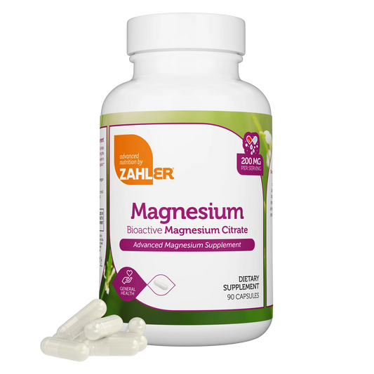 Zahler - Magnesium Supplement Capsules 200 mg (90 Count) Natural Magnesium Mineral for Men & Women