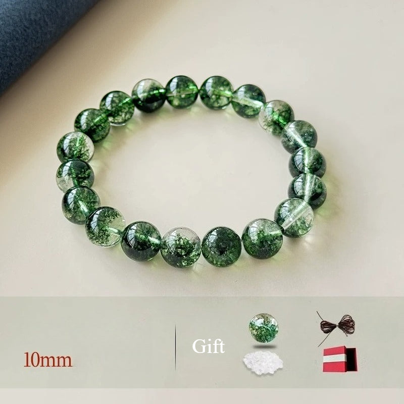 Natural Green Phantom Bracelet – Beads 6/8/10/12mm) 10MM