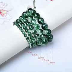 Natural Green Phantom Bracelet – Beads 6/8/10/12mm)