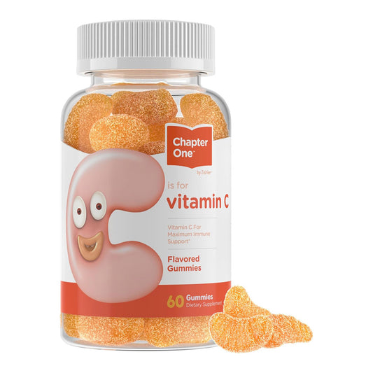 Zahler - Chapter One Vitamin C Gummies for Adults & Kids 125 mg, Certified Kosher (60 Flavored Gummies)