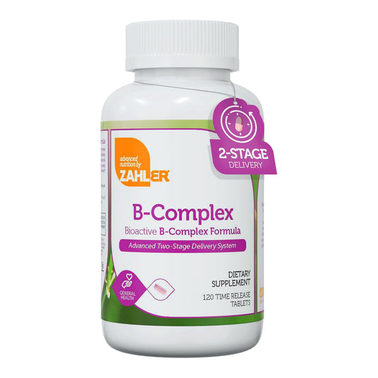 Zahler B-Complex Vitamins for Women & Men - Vitamin B Complex Advanced 2-Stage Delivery System (120 Tablets)