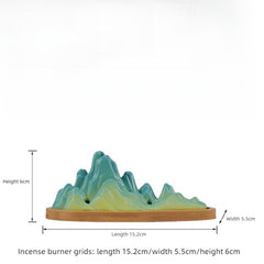 Ceramic Mountain Incense Burner – Creative Rockery Stick Incense Holder, Sandalwood & Agarwood Aromatherapy for Home Decor