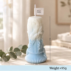Handmade Bluebell Scented Candles – Blue & White Gradient Sets of 7