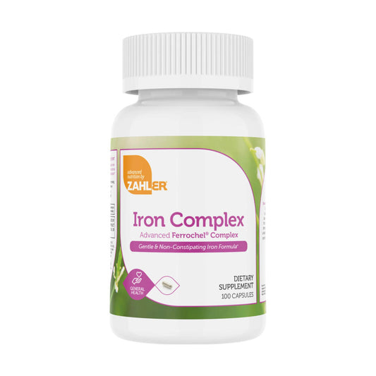 Zahler Iron Supplement with Vitamin C for Women and Men - High Absorption 100 Count