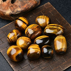 Oval Tiger Eye Crystal – Natural Raw Stone for Aquarium Landscape & Home Decor