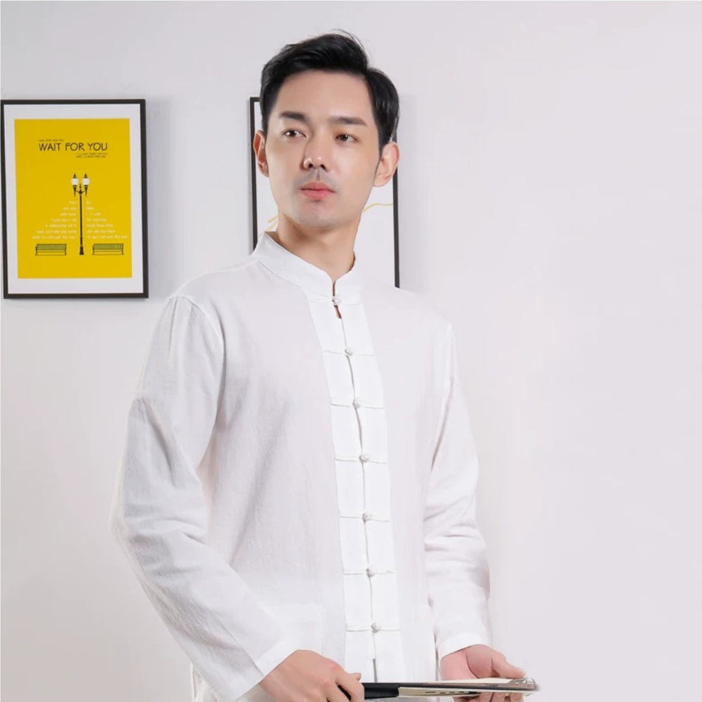 Zen Jushi Clothing – Cotton Linen Tai Chi & Yoga Outfit, Unisex Dharma / Tea Ceremony Suit