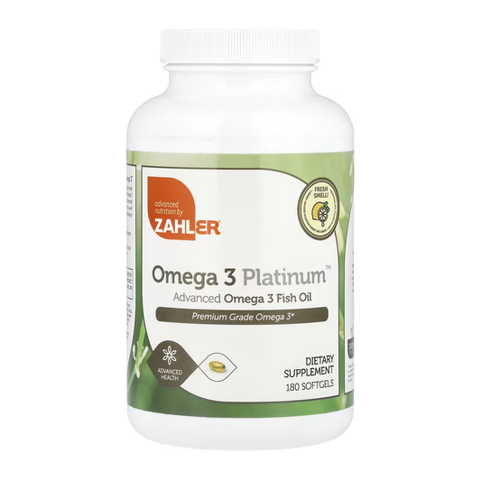 Zahler, Omega 3 Platinum, Advanced Omega 3 Fish Oil, 180 Softgels (1,000 mg per Softgel)