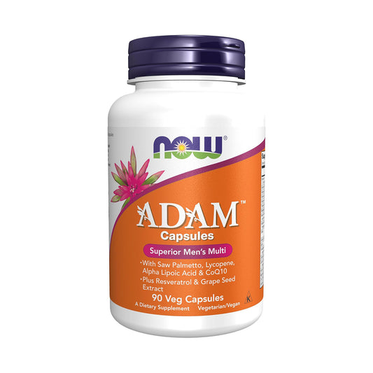 NOW Foods , ADAM™ Men's Multivitamin with Saw Palmetto, Lycopene, Alpha Lipoic Acid and CoQ10, Plus Natural Resveratrol & Grape Seed Extract, 90 Veg Capsules