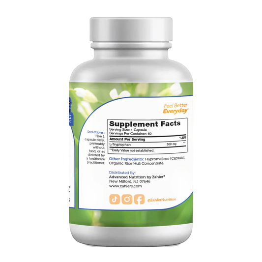 Zahler's L-Tryptophan Mood, Relaxation and Sleep Support 60 Capsules