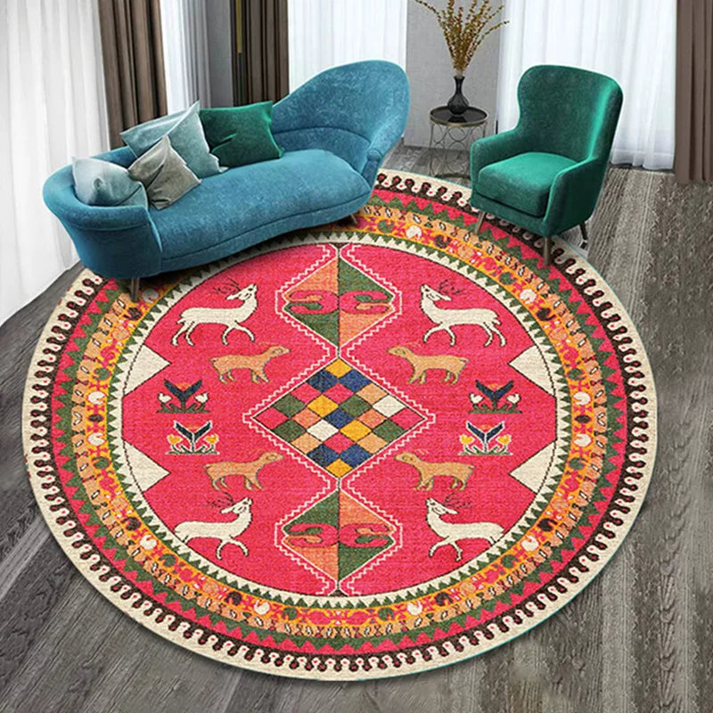 Singing Bowl Meditation Mat, New Retro Round Style for Bedroom and Home Use XL--06