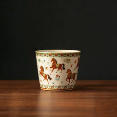 Ruyao Dunhuang Ceramic Tumbler – Large Personal Tea Cup, Premium Gift Box, 2 Styles S Style B Cup only