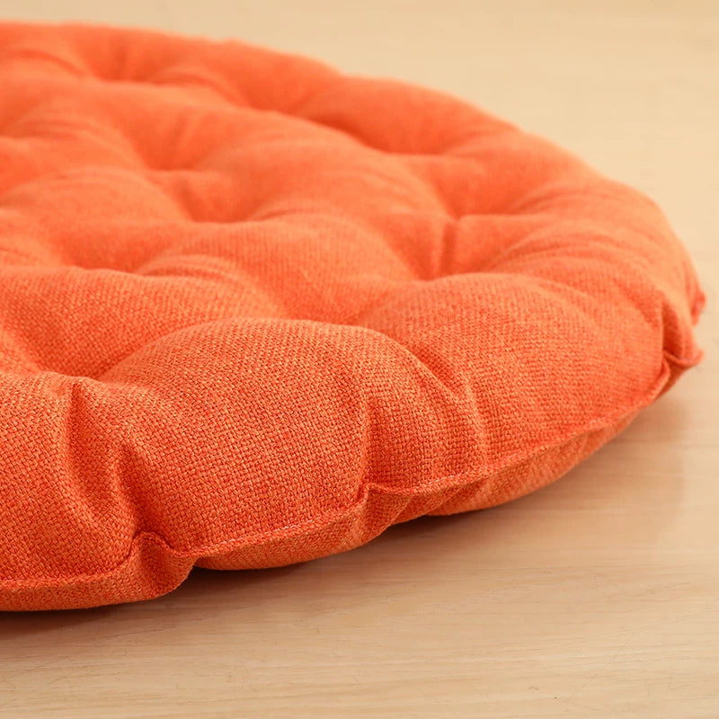 Cotton Linen Meditation Mat – Thick Foldable Floor Cushion for Yoga, Sitting, Balcony & Living Room