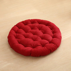 Cotton Linen Meditation Mat – Thick Foldable Floor Cushion for Yoga, Sitting, Balcony & Living Room China Red