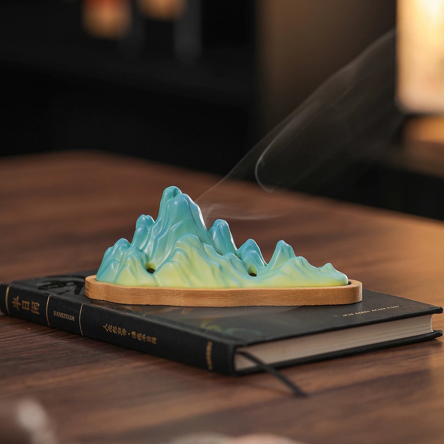 Ceramic Mountain Incense Burner – Creative Rockery Stick Incense Holder, Sandalwood & Agarwood Aromatherapy for Home Decor