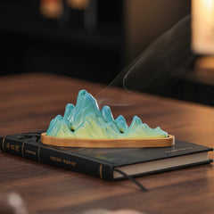 Ceramic Mountain Incense Burner – Creative Rockery Stick Incense Holder, Sandalwood & Agarwood Aromatherapy for Home Decor
