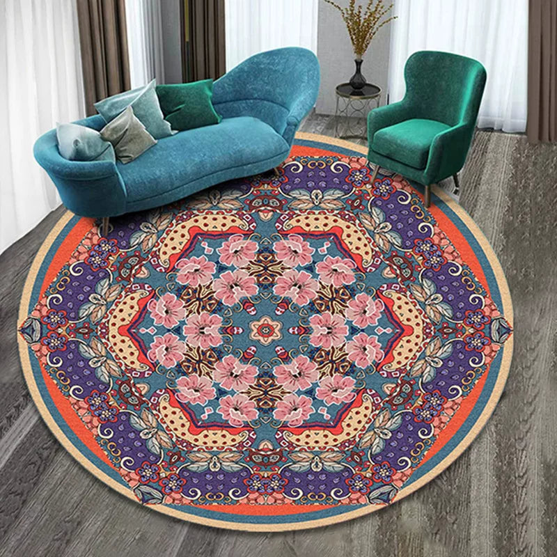 Singing Bowl Meditation Mat, New Retro Round Style for Bedroom and Home Use