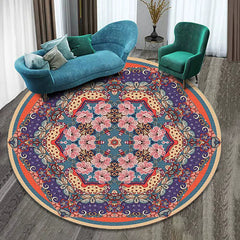 Singing Bowl Meditation Mat, New Retro Round Style for Bedroom and Home Use XL--02