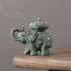 Ceramic Censer for Coil Incense – Song-Style Yue Ware & Ru Ware, Zen Tea Ceremony & Meditation Decor