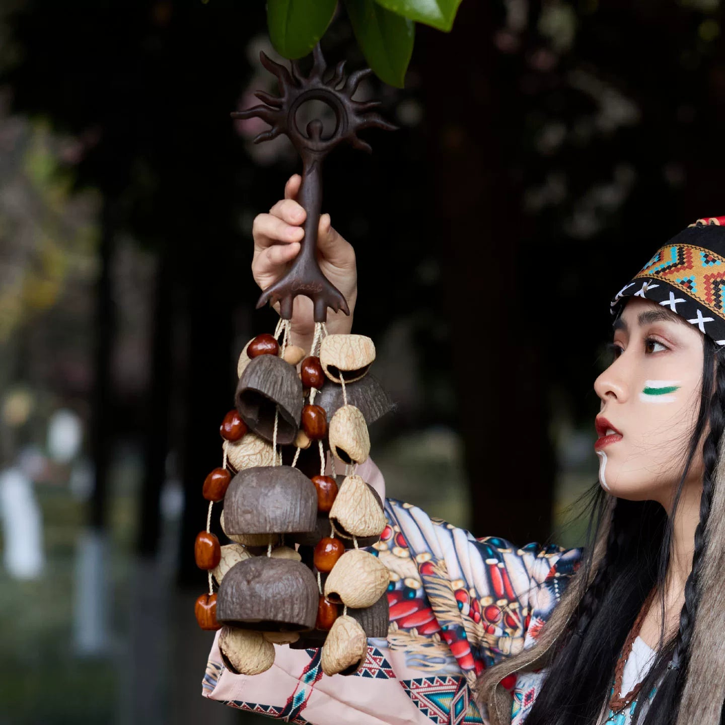 Natural Seed Shell Hand Rattle – Indonesian Nut Shaker, Percussion Instrument & Home Decor