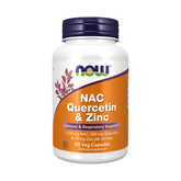 NOW Foods Supplements, NAC Quercetin and Zinc, Immune and Respiratory Support*, 1,000 mg NAC, 500 mg Quercetin, 15 mg Zinc, 90 Veg Capsules