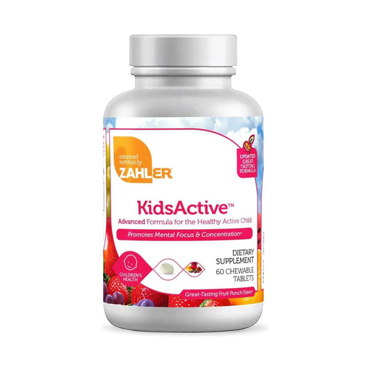 Zahler KidsActive, Kids Chewable Concentration Formula, 180 Fruit Punch Flavored Tablets