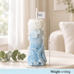 Handmade Bluebell Scented Candles – Blue & White Gradient Sets of 7