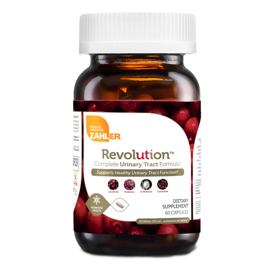 Zahler Revolution - Complete Womens Urinary Tract Health Formula with Probiotics - UTI Pills - 1200mg D-Mannose and Cranberry Supplement -(60 Capsules)