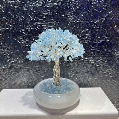 Natural Aquamarine Crystal Tree – Blue Stone Bonsai for Desk Decor & Creative Gift (8/15/18 cm)