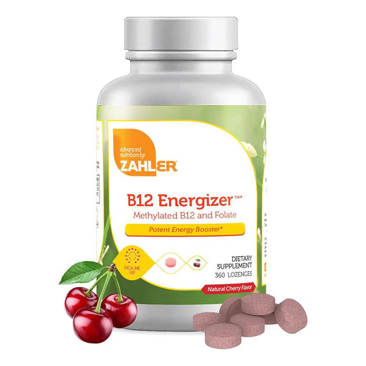 Zahler Energizer - Vitamin Methylated B12 & Folate Supplement with 1360 mcg Folic Acid + 1000 mcg Methyl Vitamin B12 (360 Count)