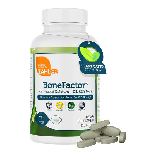 Zahler Bonefactor, Bone Strength Supplement containing Calcium, Vitamin D, Vitamin K and Magnesium, Certified Kosher, 120 Tablets