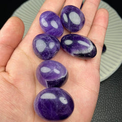 Uruguayan Amethyst Raw Crystal – Oval Purple Stone for Collection, Handheld, Pendant Making & Energy Work