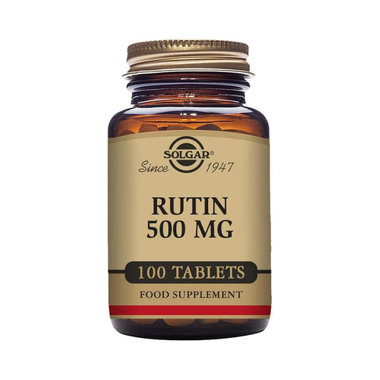Solgar Rutin 500 mg, 100 Tablets - Antioxidant - Natural Bioflavonoid - Vegan, Gluten Free, Dairy Free, Kosher - 100 Servings