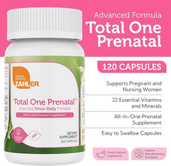 Zahler Total One Prenatal, Essential Once-Daily Prenatal, 120 Capsules