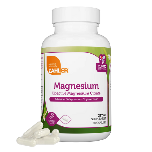 Zahler - Magnesium Supplement Capsules 200 mg (60 Count) Natural Magnesium Mineral for Men & Women