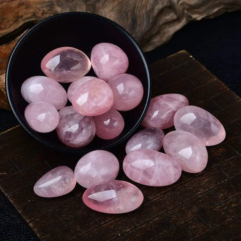 Natural Rose Quartz Rough Stone – Oval Raw Pink Crystal for Display, Handheld, Demagnetizing & Aquarium Decor