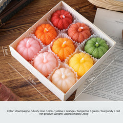 Pumpkin Scented Candle Gift Box – Faux Fruit Decor, Halloween & Thanksgiving Table Centerpiece Style 2