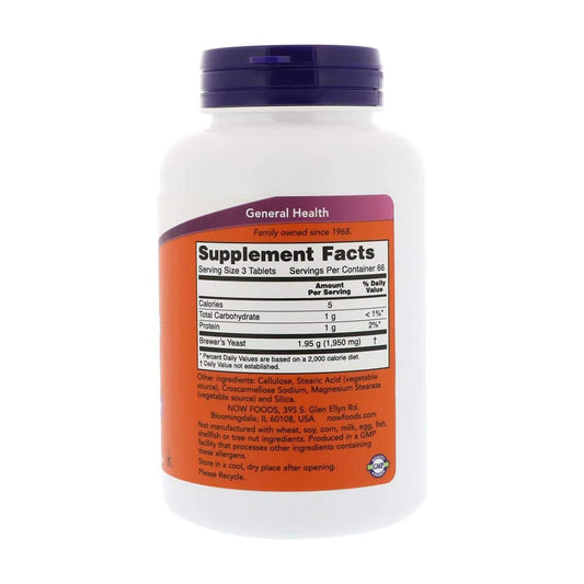 Now Foods Brewer's Yeast 650 mg 200 Tabs