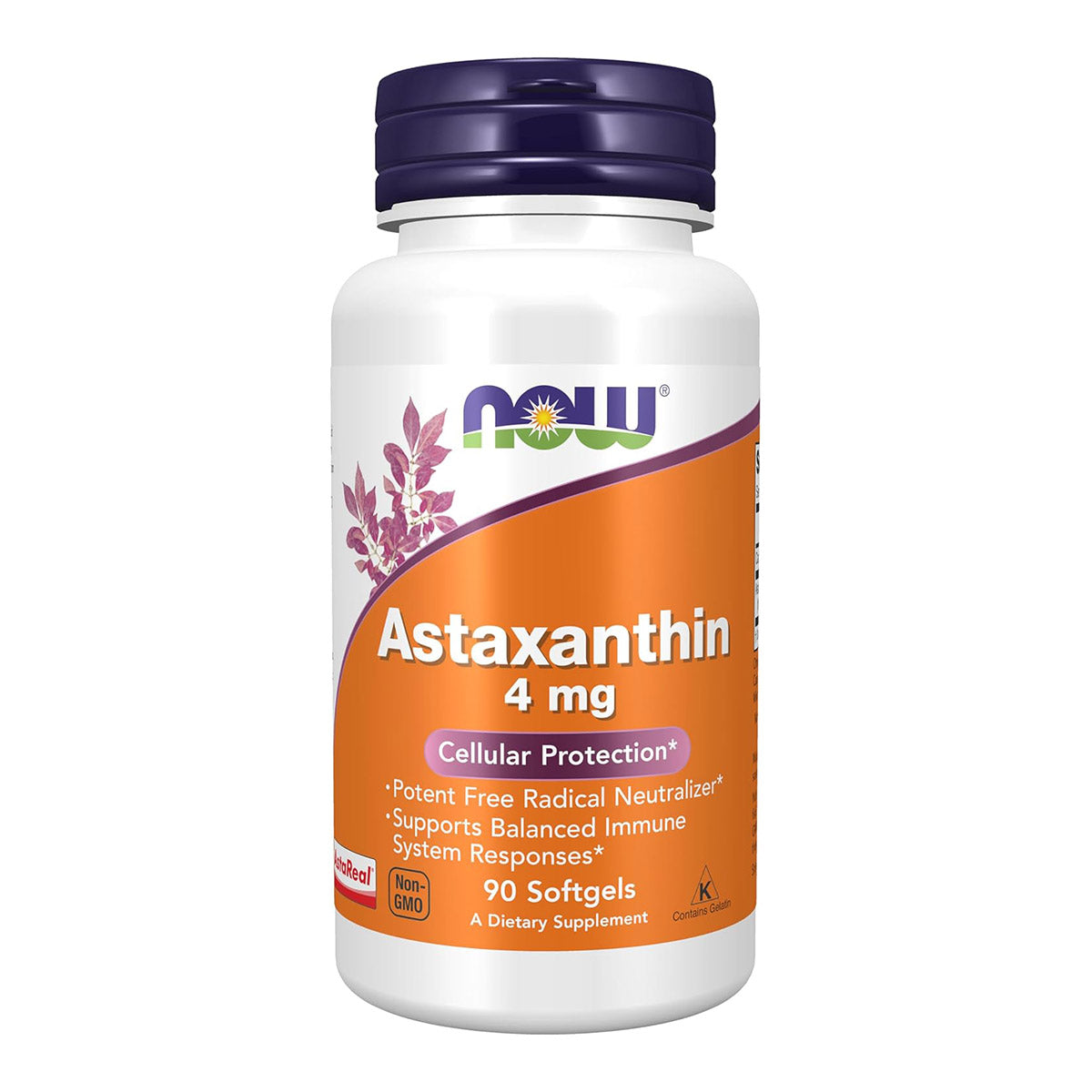 NOW Supplements, Astaxanthin 4 mg 90 Softgels