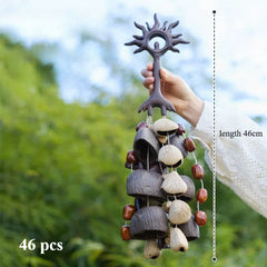 Natural Seed Shell Hand Rattle – Indonesian Nut Shaker, Percussion Instrument & Home Decor 46pcs