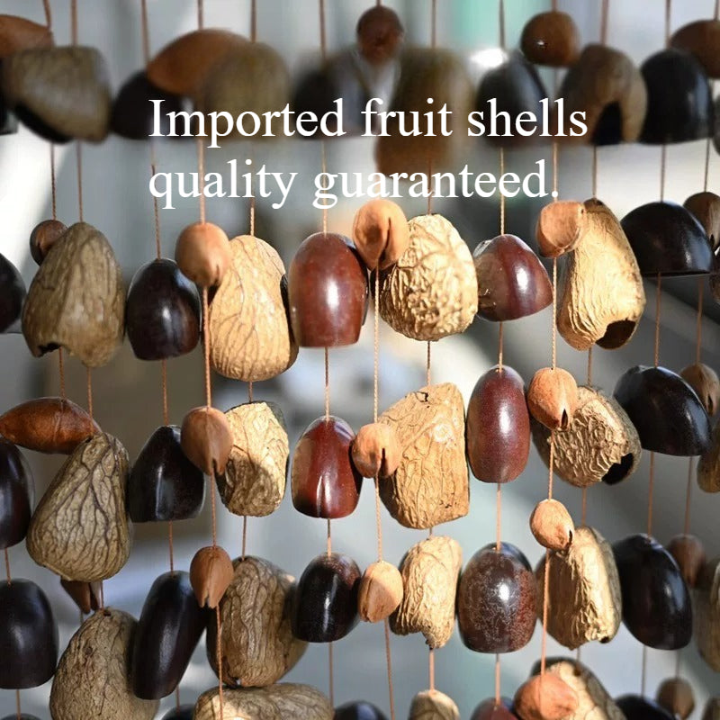 Healing Forest Nut Shell Rattle & Wind Chime – Indonesian Black Fruit, Sound Therapy Instrument