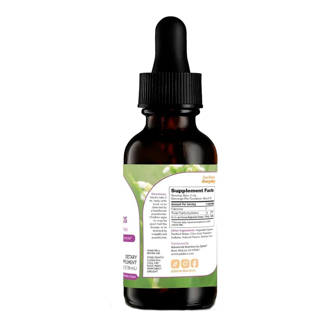 Zahler's Iron Drops, Liquid Iron Concentrate, Gentle and Non-Constipating Iron Formula, 2 Fl OZ.